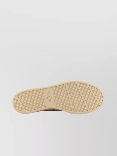 Valentino Garavani Royco Sneaker In Nappa Calfskin With Cherryfic Pattern In White