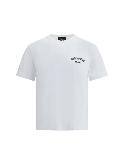 Dsquared2 White Cotton Short Sleeve T-shirts