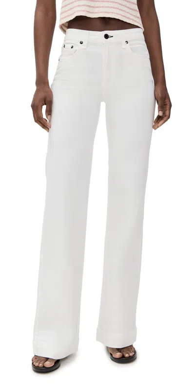 Askk Ny Juniper Wide Leg Jeans In Ivory In White