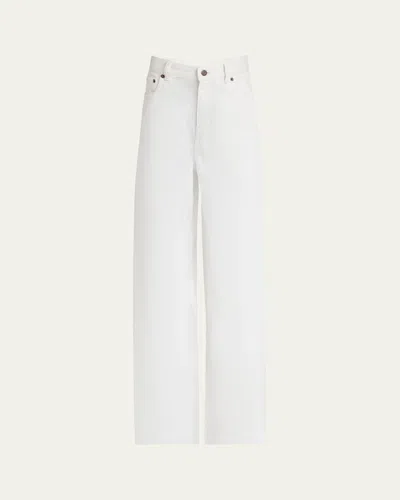 Chloé High-rise White Denim Wide-leg Palazzo Pants