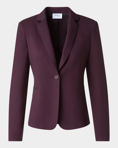 Akris Punto Single-button Viscose Jersey Jacket In Purple