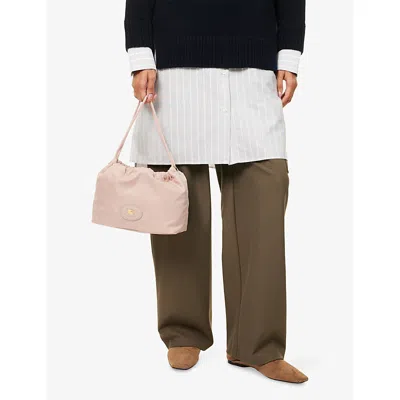 Burberry Reversible Pouch In Pink Nylon With Check Pattern