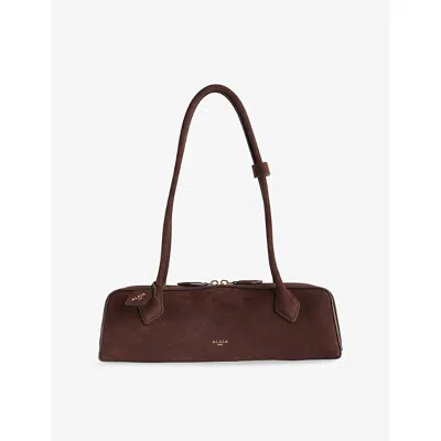 Alaïa Le Teckel Medium Leather Shoulder Bag In Black