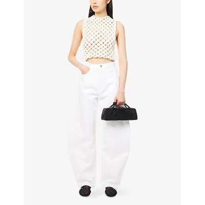 Alaïa Rounded High-rise Jeans In White