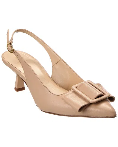 M By Bruno Magli Mona Leather Slingback Sandal In Neutral
