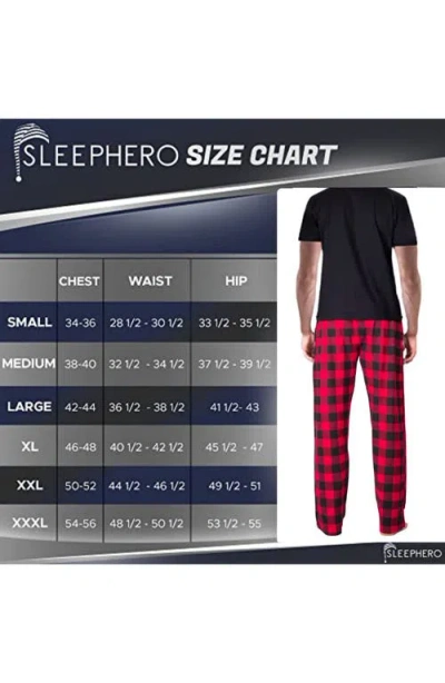 Sleephero Knit Brushed Grid Flannel Pajamas In Multi