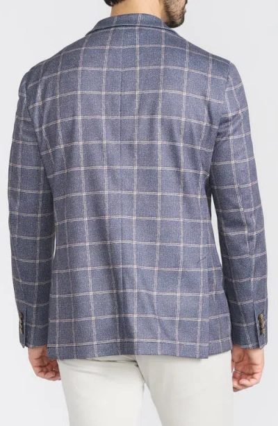 Savile Row Co Navy & Tan Birdseye Blazer