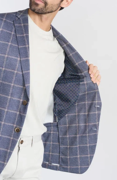 Savile Row Co Navy & Tan Birdseye Blazer