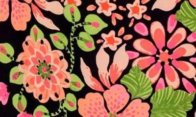 Flying Tomato Printed Woven Maxi Dress In Black And Pink In Black