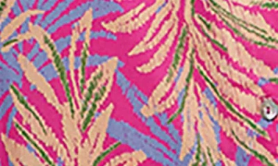 Matty M . Benson Short Sleeve Button Front Top In Multi