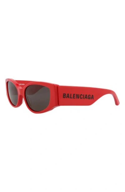 Balenciaga Cat Eye-frame Recycled Acetate Sunglasses In Red