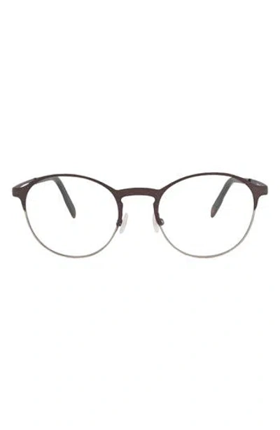 Maui Jim 51mm Round Optical Frames In Brown