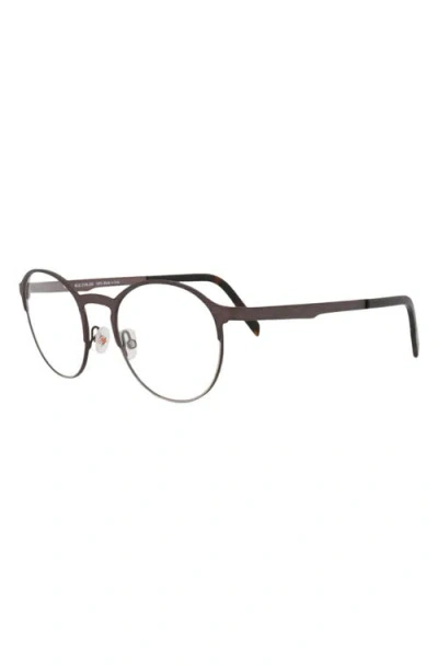 Maui Jim 51mm Round Optical Frames In Brown