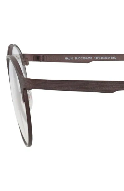 Maui Jim 51mm Round Optical Frames In Brown