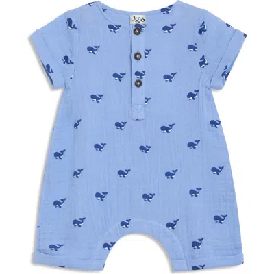 Jojo Maman Bébé Jojo Maman Bebe Whale Print Cotton Gauze Romper