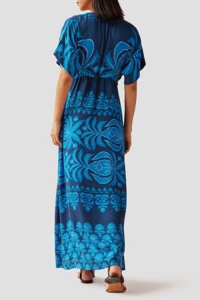 Omika Pia Caftan In Blue