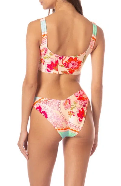 Maaji Valerya Lace-up Reversible Bikini Bottoms In Pink