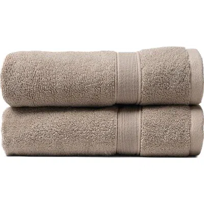 Cozy Earth Luxe Set Of 2 Hand Towels In Brown