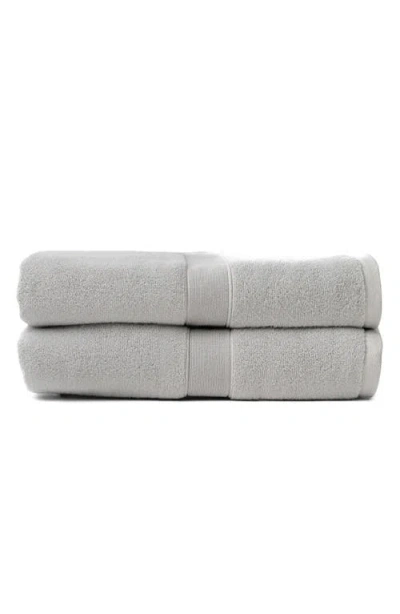 Cozy Earth Luxe Set Of 2 Bath Sheets In Gray