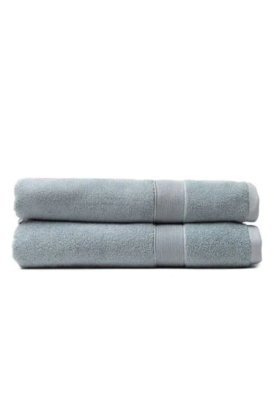Cozy Earth Luxe Set Of 2 Bath Sheets In Gray