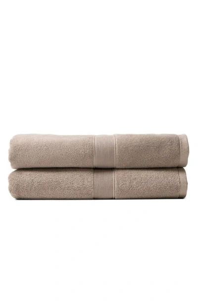 Cozy Earth Luxe Set Of 2 Bath Sheets In Neutral
