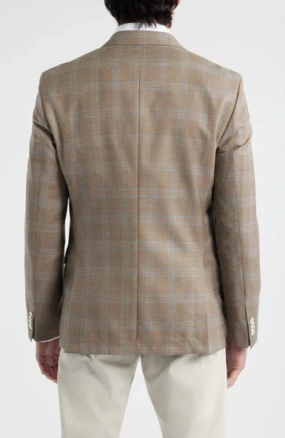 Hugo Boss Hutson Windowpane Check Wool Sport Coat In Brown