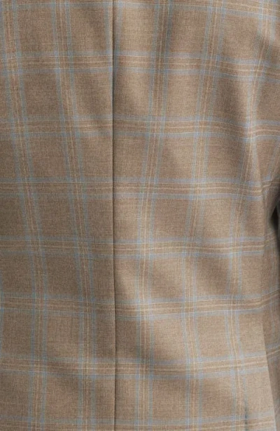 Hugo Boss Hutson Windowpane Check Wool Sport Coat In Brown