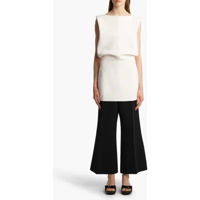 Khaite Toma Bonded Crepe Minidress In White