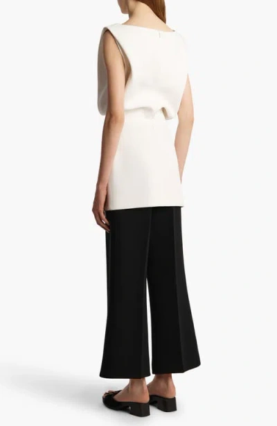 Khaite Toma Bonded Crepe Minidress In White