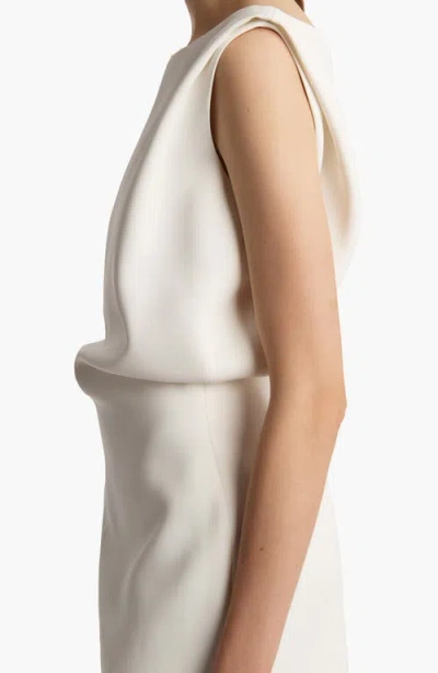 Khaite Toma Bonded Crepe Minidress In White