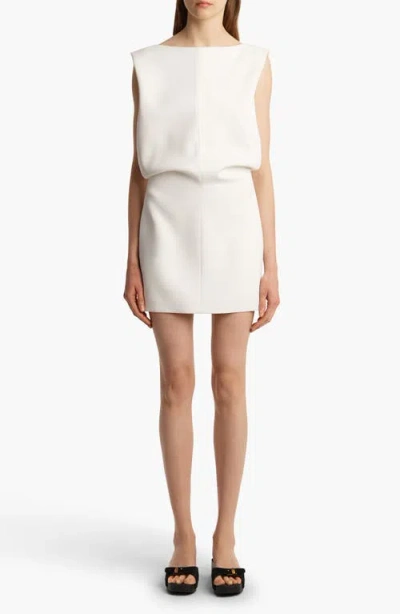 Khaite Toma Bonded Crepe Minidress In White