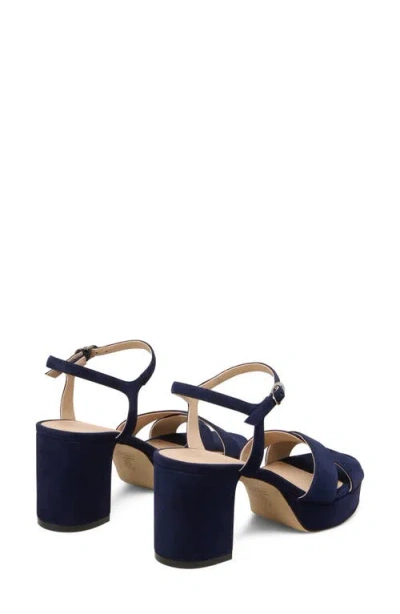Stuart Weitzman Dayna Suede Crisscross Platform Sandals