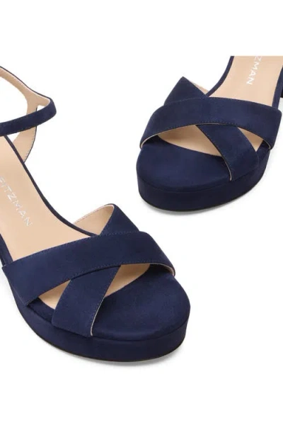 Stuart Weitzman Dayna Suede Crisscross Platform Sandals