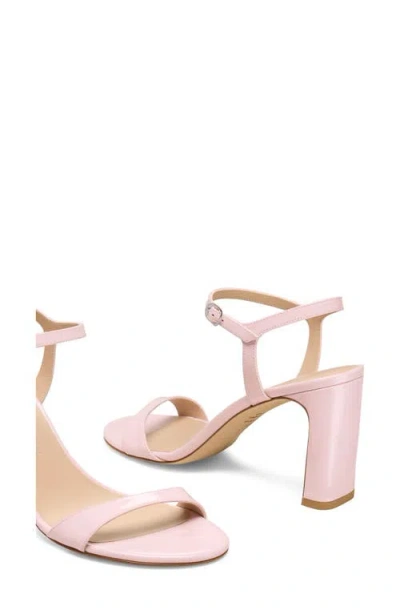 Stuart Weitzman Babette Patent Leather Ankle-strap Sandals In Pink