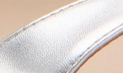 Stuart Weitzman Metallic Buckle Wrap Sandals In Silver