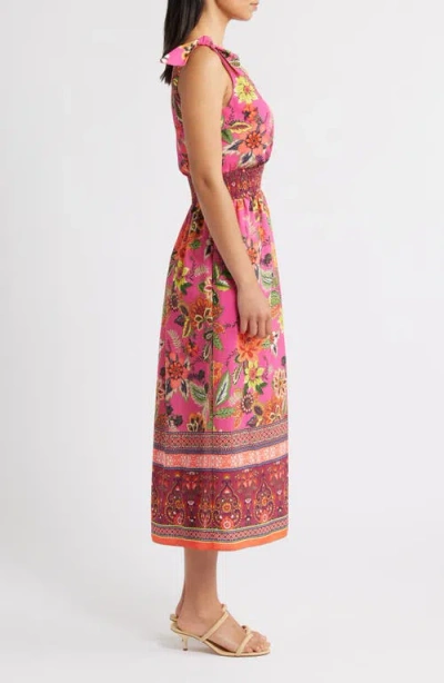 Eliza J Smocked Waist Midi Sundress In Multi
