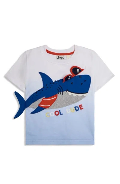 Jojo Maman Bébé Jojo Maman Bebe Shark Appliqué Cotton T-shirt & Shorts Set