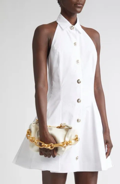 Balmain Sync Chain Mini Top-handle Bag In Calfskin Leather