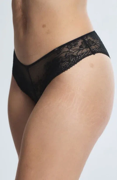 Savage X Fenty Top Drawer Lace Cheeky Briefs In Black