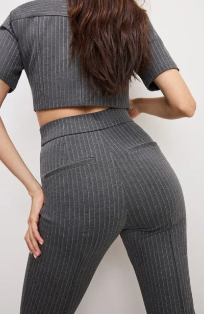 Good American Women's Soft Stretch Ponte Kick Flare Pants In Black