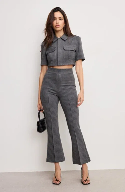 Good American Women's Soft Stretch Ponte Kick Flare Pants In Black