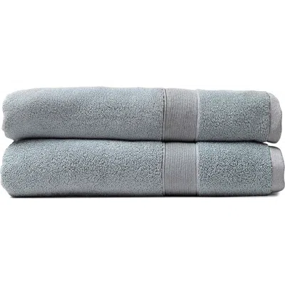 Cozy Earth Luxe Set Of 2 Bath Sheets In Blue