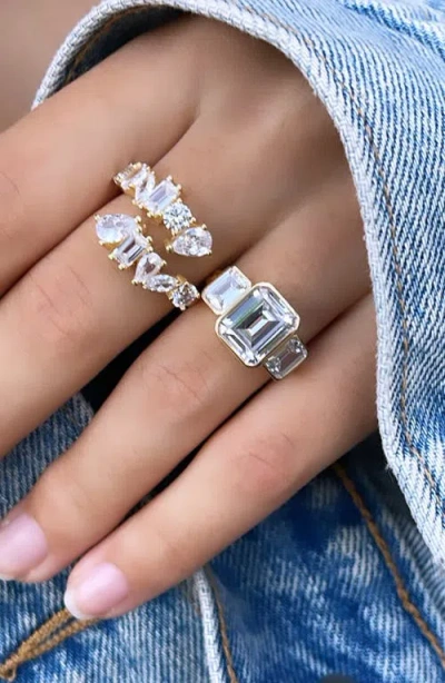 Shymi Cubic Zirconia Ring In Gold