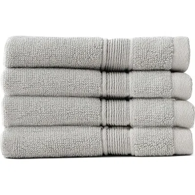 Cozy Earth Luxe Set Of 4 Washcloths In Gray