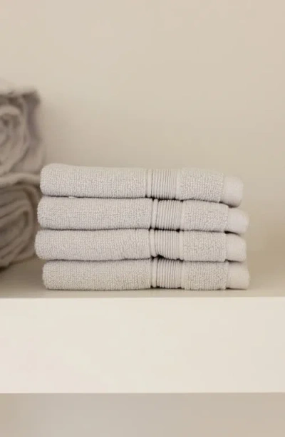 Cozy Earth Luxe Set Of 4 Washcloths In Gray