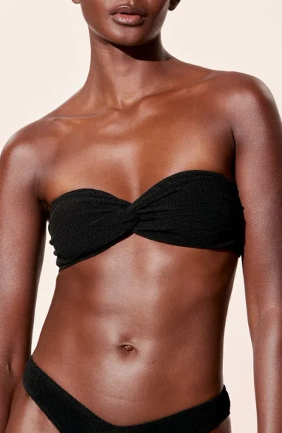 & Other Stories Twisty Bandeau Bikini Top In Black