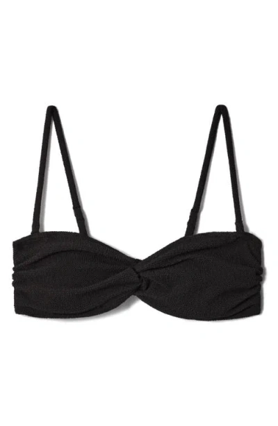 & Other Stories Twisty Bandeau Bikini Top In Black