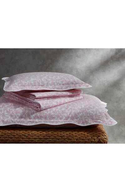 Matouk Margot 500 Thread Count Cotton Percale Duvet Cover In Pink