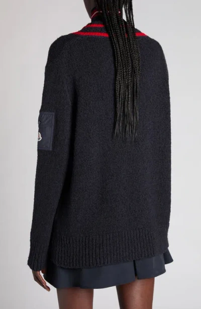 Moncler Padded V-neck Wool-blend Sweater