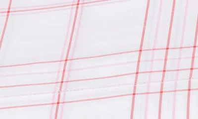 Matouk August Plaid 500 Thread Count Flat Sheet In Pink